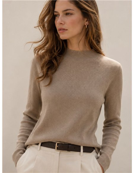 Jersey canalé cuello perkins