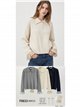 Jersey trenzado cuello polo puños cuadros