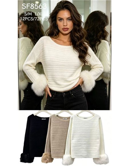 Jersey rayas puños pelo