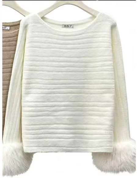 Jersey rayas puños pelo