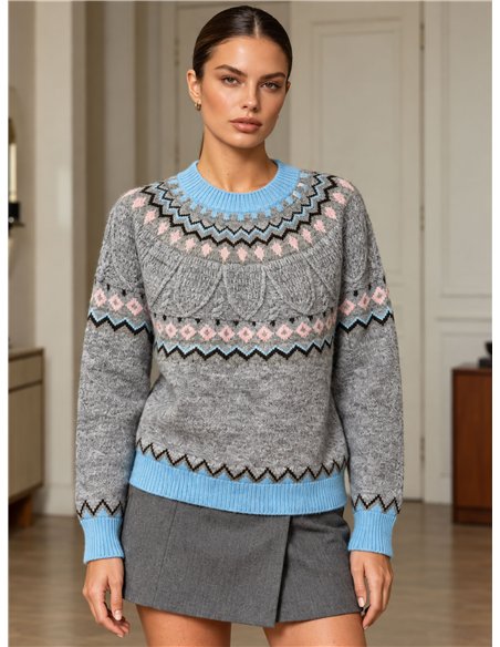 Jersey jacquard nórdico