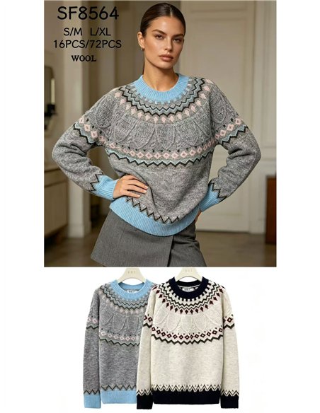 Jersey jacquard nórdico