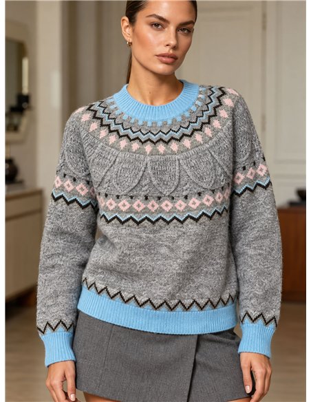 Jersey jacquard nórdico