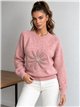 Jersey flor lentejuelas