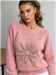 Jersey flor lentejuelas