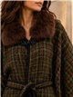 cintura poncho in tweed verde