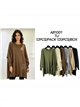 Jersey maxi con bolsillos de strass