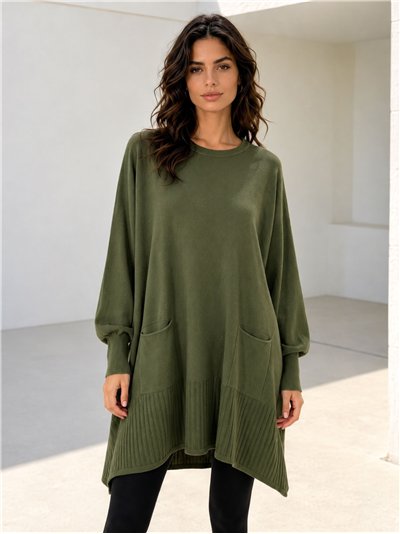 Jersey maxi soft con bolsillos