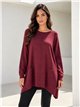 Jersey maxi brillante con bolsillos