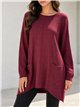 Jersey maxi brillante con bolsillos