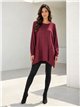 Jersey maxi brillante con bolsillos