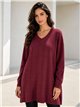 Jersey maxi de trenzas con cuello pico