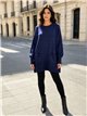 Jersey maxi con bolsillos y bajo texturizado