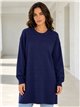Jersey maxi con canesú de canalé