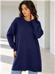 Jersey maxi con canesú de canalé