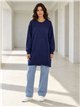 Jersey maxi con canesú de canalé