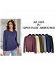 Shimmer knit sweater with centre seam