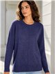 Shimmer knit sweater with centre seam