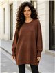 Jersey maxi con franjas de canalé