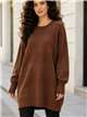 Jersey maxi con franjas de canalé
