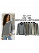 Jersey rayas aberturas en hombros