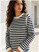 Jersey rayas aberturas en hombros