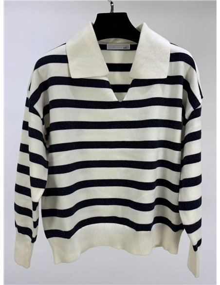 Jersey rayas cuello polo