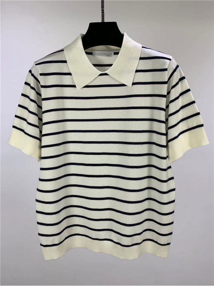 Jersey rayas cuello polo manga corta
