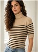 Jersey rayas cuello alto