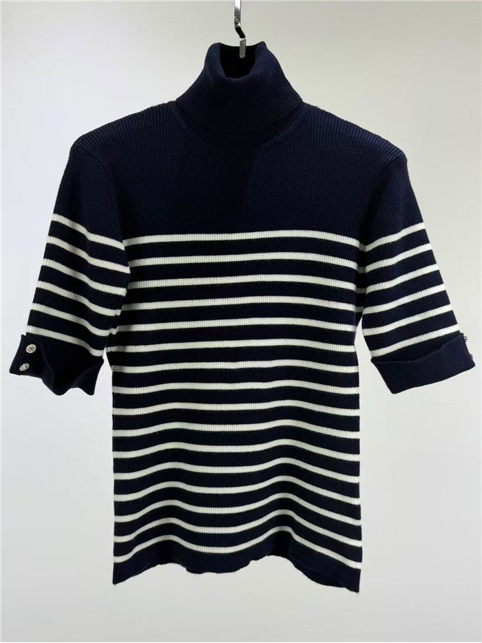 Jersey rayas cuello alto