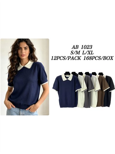 Jersey polo cuello contraste 2