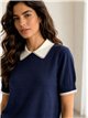Jersey polo cuello contraste