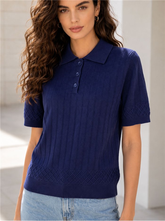 Jersey polo de punto textura