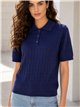 Jersey polo de punto textura