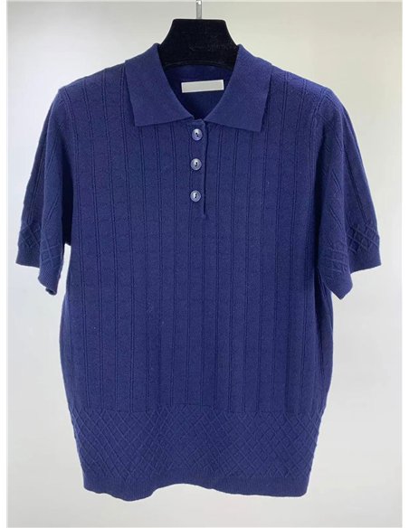 Jersey polo de punto textura