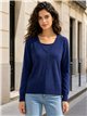 Pullover mit V-Ausschnitt und Knöpfen