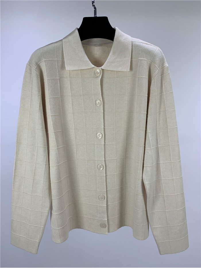 Cárdigan de cuadros cuello polo