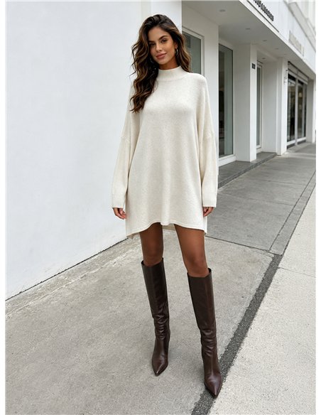 High neck maxi sparkle sweater