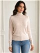 Cable detail high neck sweater