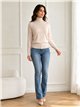 Cable detail high neck sweater