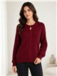 Jersey amplio abertura lágrima y botones