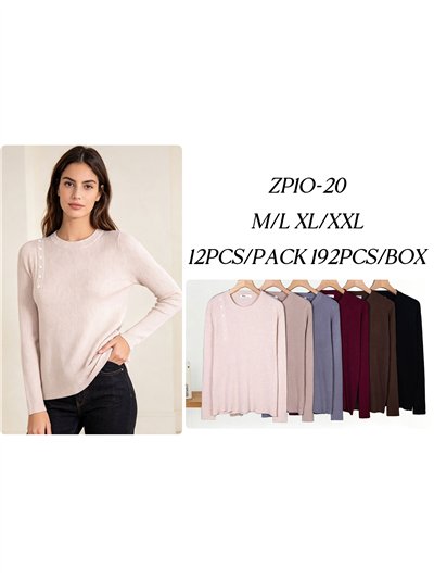 Side button ribbed sweater 2