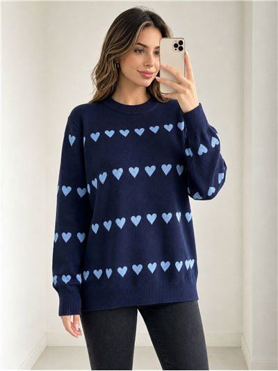 Jersey amplio estampado corazones