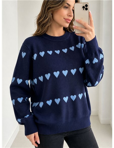Jersey amplio estampado corazones