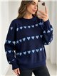 Jersey amplio estampado corazones
