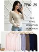 Pull côtelé à col en V et boutons