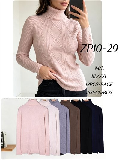 Jersey cuello alto trenzas 2
