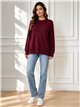 Relaxed rhinestone knit sweater