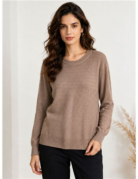 pull oversize géométrique