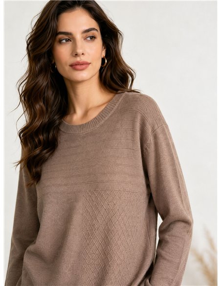 pull oversize géométrique